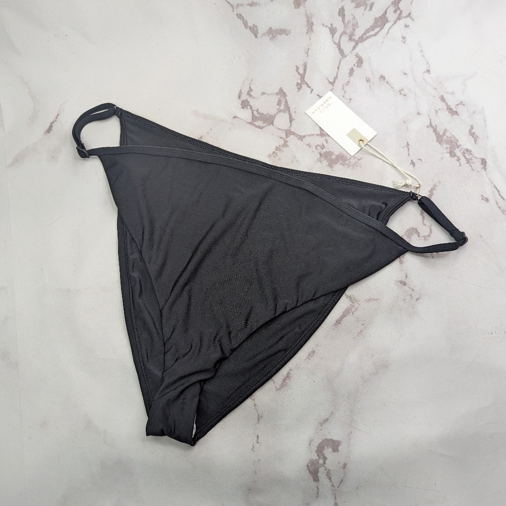 Good American Swim Bottom Women Black Adjustable Always Fits Bikini